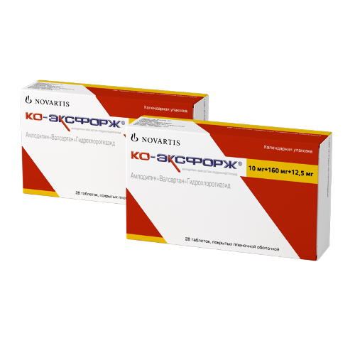 Набор из 2-х упаковок КО-ЭКСФОРЖ 0,01+0,16+0,0125 N28 ТАБЛ П/ПЛЕН/ОБОЛОЧ по спец.цене!