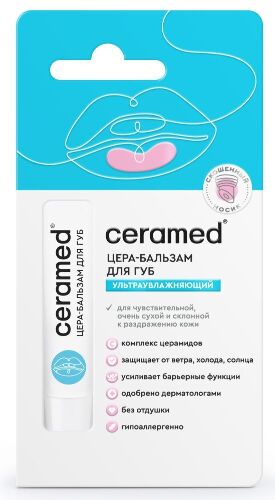 Купить Ceramed Цера-бальзам для губ ультраувлажняющий 13 мл цена