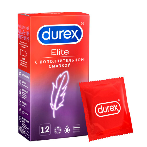 Презервативы Durex Elite сверхтонкие, с дополнительной смазкой