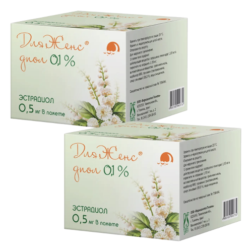 Набор для лечения климактерического синдрома ДляЖенс Диол гель 0,1% 0,5 г №28 из 2уп со скидкой