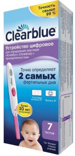 Устройство цифровое для определения овуляции клиаблу тест-полоски 7 шт.