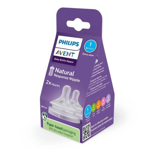 Avent соска поток медленный 0+ 2 шт. Natural Response SCY961/02