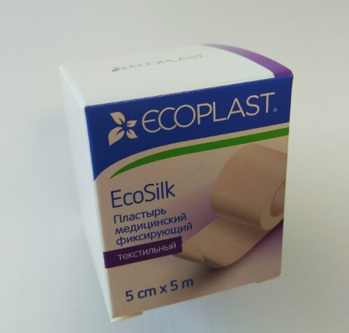 Купить Ecoplast пластырь медицинский фиксирующий текстильный ecosilk 5x5 цена