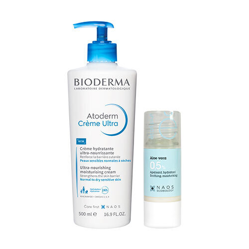 Набор Bioderma Atoderm Крем Ультра 500 мл + Etat Pur Сыворотка с алоэ Вера 15 мл
