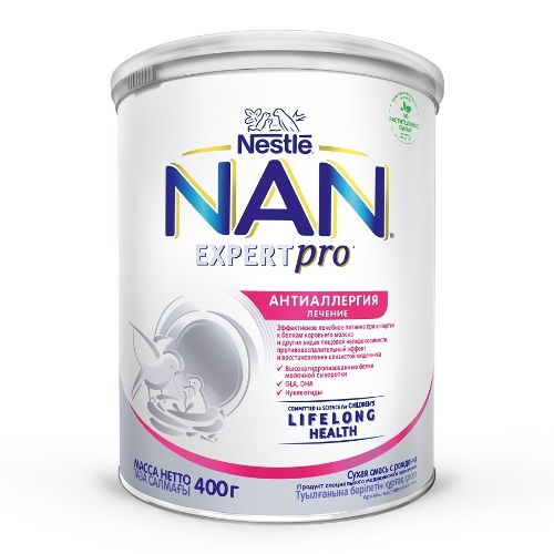 Nan expertpro антиаллергия смесь сухая для детей с рождения 400 гр
