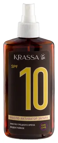 Krassa солнцезащитная серия масло-активатор загара spf 10 150 мл