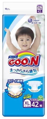 Купить Goon подгузники детские на липучках размер xl12-20 кг 42 шт. цена