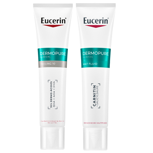 Набор EUCERIN DERMOPURE: PEELING 10 ПИЛИНГ-СЫВОРОТКА ДЛЯ ПРОБЛЕМНОЙ КОЖИ НОЧНАЯ 40МЛ + ФЛЮИД УВЛАЖНЯЮЩИЙ МАТИРУЮЩИЙ ДЛЯ ПРОБЛЕМНОЙ КОЖИ 40МЛ