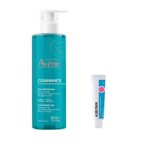 Набор AVENE CLEANANCE АКВА-ГЕЛЬ МАТИРУЮЩИЙ 50МЛ + АЗЕЛИК 15% 15,0 ГЕЛЬ
