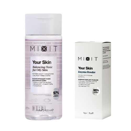 Набор Mixit your skin: энзимная пудра для умывания + тоник - со скидкой 20%