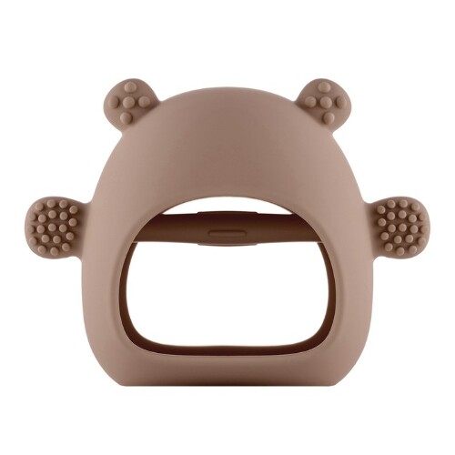 Roxy-kids прорезыватель силиконовый bear 0+/карамельный