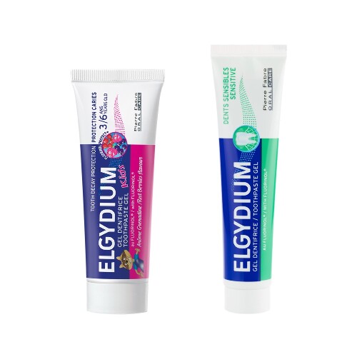 Набор ЭЛЬГИДИУМ ЗУБНАЯ ПАСТА-ГЕЛЬ Д/ДЕТЕЙ ОТ 3 ДО 6 ЛЕТ ЗАЩИТА ОТ КАРИЕСА СО ВКУСОМ КРАСНЫХ ЯГОД 50МЛ + ЭЛЬГИДИУМ ЗУБНАЯ ПАСТА-Г