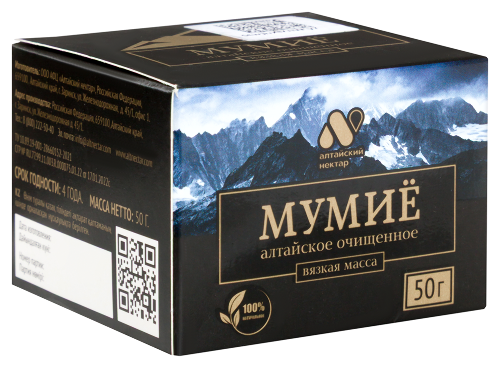 Мумие алтайский нектар вязкая масса 50 гр