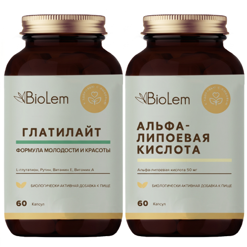 Набор BIOLEM: Альфа-липоевая кислота № 60 + Глатилайт № 60, по спец. цене