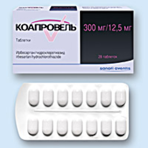 Коапровель 12,5 мг + 300 мг 28 шт. таблетки, покрытые пленочной оболочкой