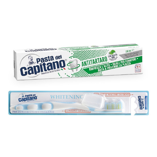 Набор Pasta del Capitano: з/паста для курящих 100 мл + з/щетка мягкая  по выгодной цене!