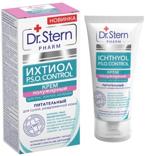 Купить Dr.stern ichthyol ихтиол p s o крем питательный полужирный 50 мл цена