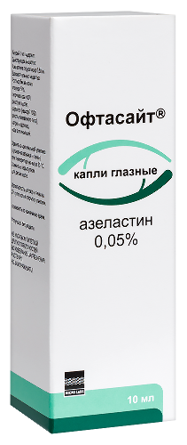 Набор из 2х упаковок Офтасайт 0,05% флакон-капельница капли глазные 10 мл  со скидкой 10%