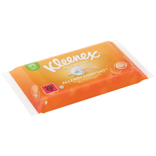 Kleenex water fresh allergy comfort салфетки влажные для лица и рук 40 шт.
