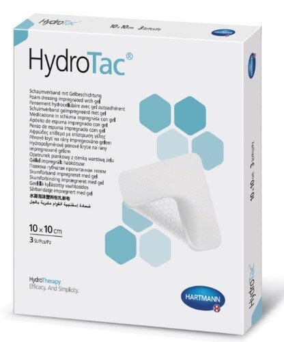 Купить Повязки гидроактивные губчатые hydrotac 10х10 см 3 шт. цена