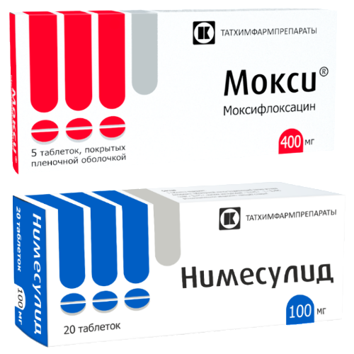Набор Мокси 400 мг №5 таб + Нимесулид 100 мг №20 таб