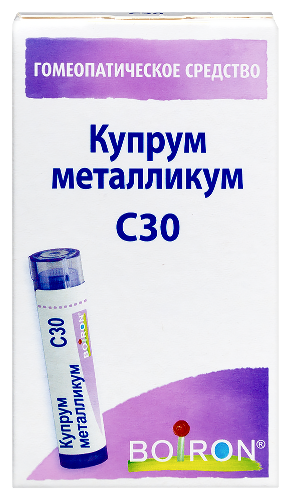 Купить Купрум металликум с30 гомеопатический монокомпонентный препарат минерально-химического происхождения 4 гр гранулы гомеопатические цена