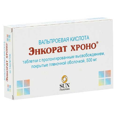 Энкорат хроно 500 мг 30 шт. таблетки пролонгированные покрытые пленочной оболочкой