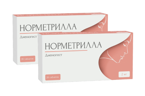 Набор для лечения эндометриоза - 2 упаковки Норметрилла 2 мг 28 шт. со скидкой