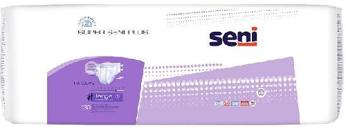 Купить Seni super plus подгузники для взрослых размер large обхват талии 100-150 30 шт. цена