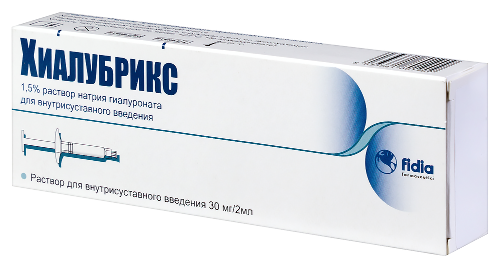 Хиалубрикс 30 мг/2 мл раствор д/внутрисуст введ 1 шт.