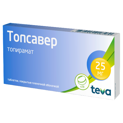 Купить Топсавер 25 мг 28 шт. таблетки, покрытые пленочной оболочкой цена