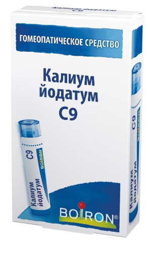 Купить Калиум йодатум с9 гомеопатический монокомпонентный препарат минерально-химического происхождения гранулы гомеопатические 4 гр цена