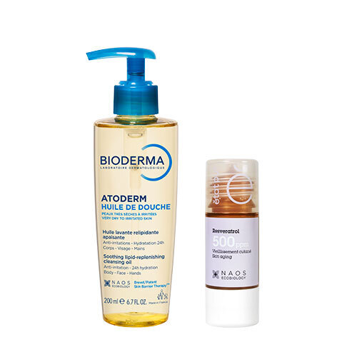 Набор Bioderma Atoderm Масло Для Душа 200мл + Etat Pur Сыворотка С Ресвератролом 15мл