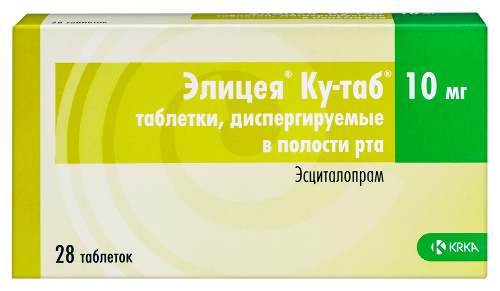 Элицея ку-таб 10 мг 28 шт. таблетки, диспергируемые в полости рта