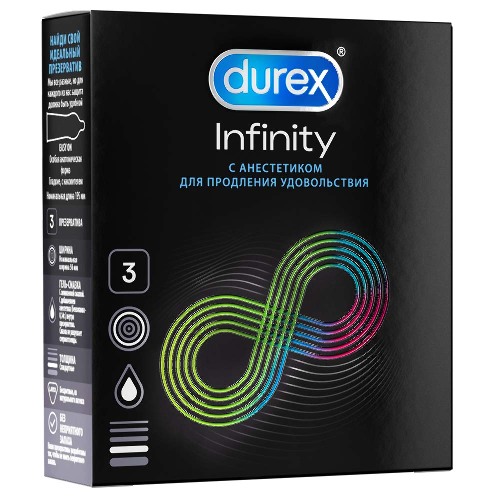 Купить Durex презерватив с анестетиком infinity гладкие (вариант 2) 3 шт. цена