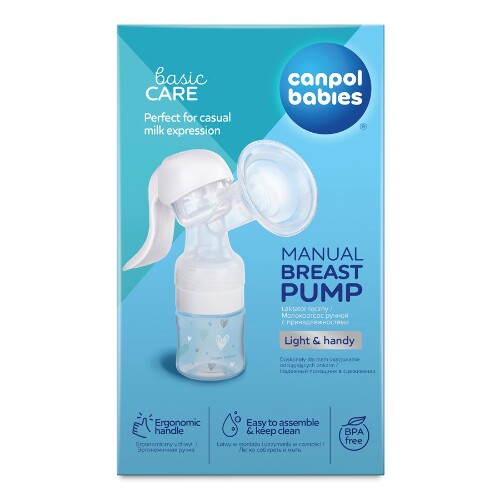 Canpol babies молокоотсос ручной с принадлежностями/без соски