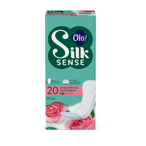 Ola silk sense прокладки ежедневные daily deo бархатная роза 20 шт.