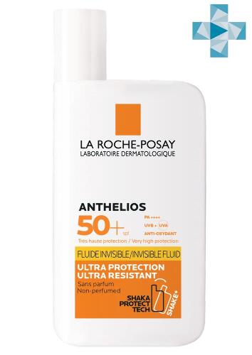 Купить La Roche-Posay Anthelios Shaka Fluide SPF 50+ солнцезащитный крем-флюид для лица и кожи вокруг глаз, невидимый, 50 мл цена