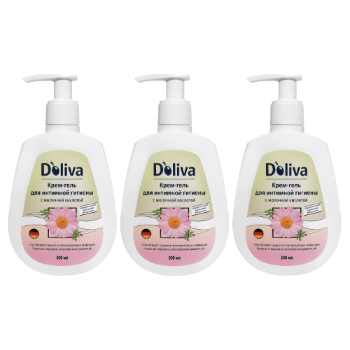 Набор ДОЛИВА КРЕМ-ГЕЛЬ ДЛЯ ИНТИМНОЙ ГИГИЕНЫ 300МЛ из 3-х уп со скидкой