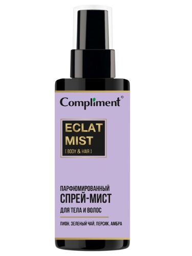 Купить Compliment спрей-мист для тела и волос парфюмированный eclat 110 мл цена