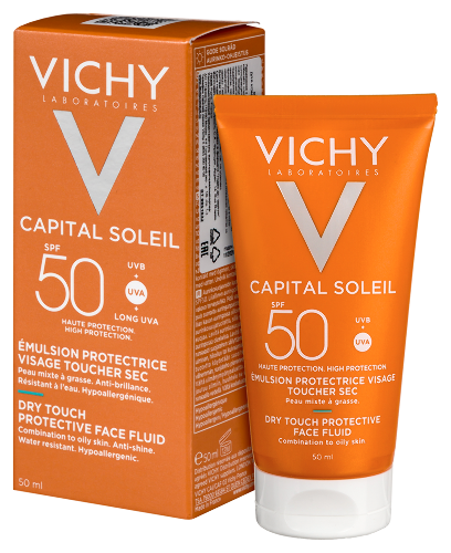 Vichy capital soleil эмульсия матирующая для лица spf50 50 мл