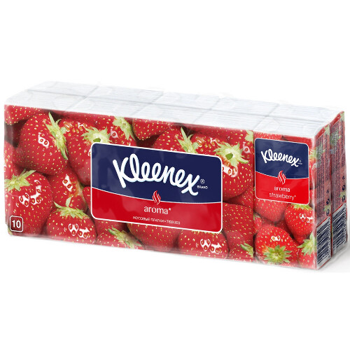 Kleenex aroma носовые платочки клубника 10 шт. х 10