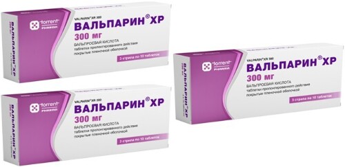 Набор Вальпарин ХР 0,3 №30 табл из 3 уп  со скидкой
