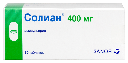 Солиан 400 мг 30 шт. таблетки, покрытые пленочной оболочкой