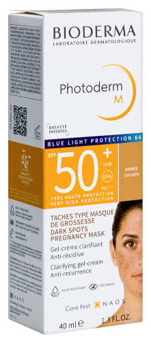 Bioderma photoderm крем-гель солнцезащитный m spf 50+ 40 мл/темный оттенок