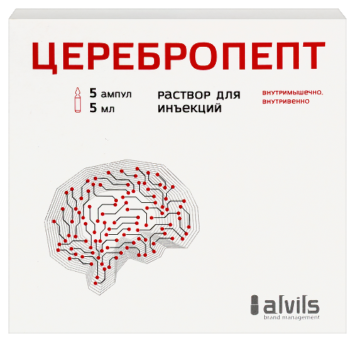 Купить Церебропепт 5 шт. ампулы раствор для инъекций 5 мл цена