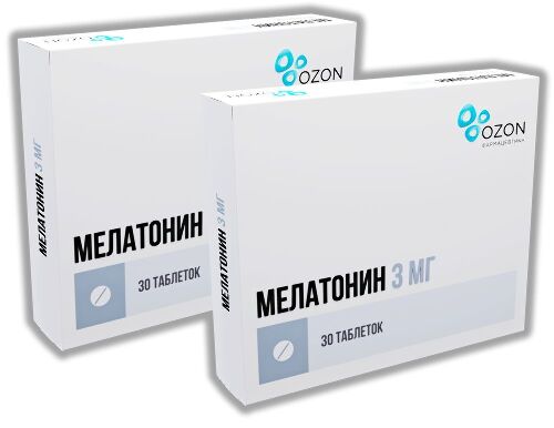 Набор из 2х упаковок Мелатонин таб. 3мг №30 со скидкой!