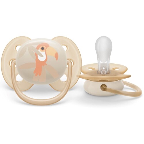 Avent соска-пустышка силиконовая ultra soft 0-6 мес 2 шт. scf091/07
