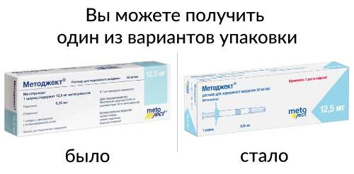Методжект раствор для подкожного введения 12,5 мг/0,25 мл раствор для подкожного введения шприц 1 шт.