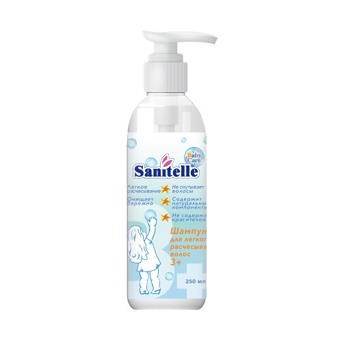 Купить Sanitelle шампунь для легкого расчесывания с экстрактом мыльного корня 3+ 250 мл цена